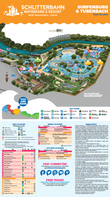 Schlitterbahn Waterpark Map and - Schlitterbahn Waterpark East Map 2023 1 