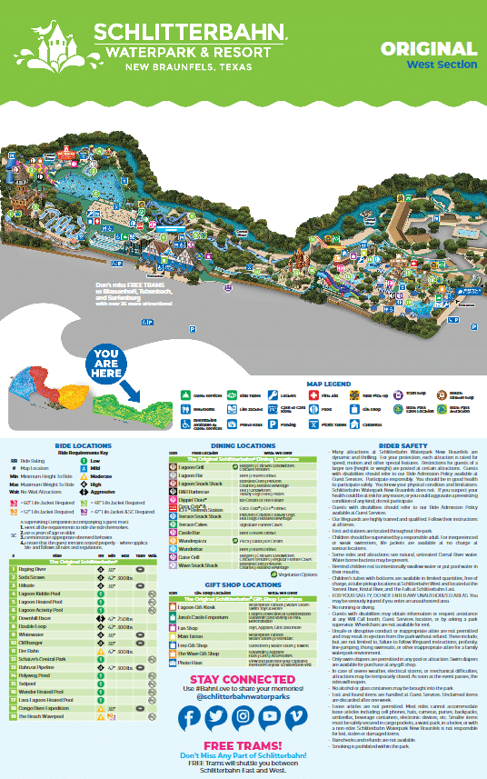 Schlitterbahn Waterpark Map and Brochure (2022 2023