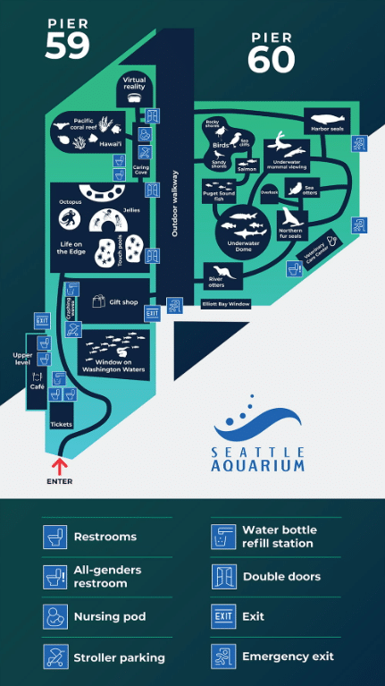 Seattle Aquarium Map and Brochure (2016 – 2023)