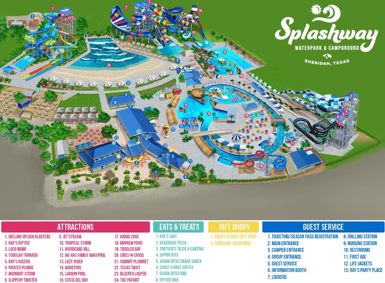 Splashway Waterpark & Campground Map and Brochure (2019 - 2023 ...