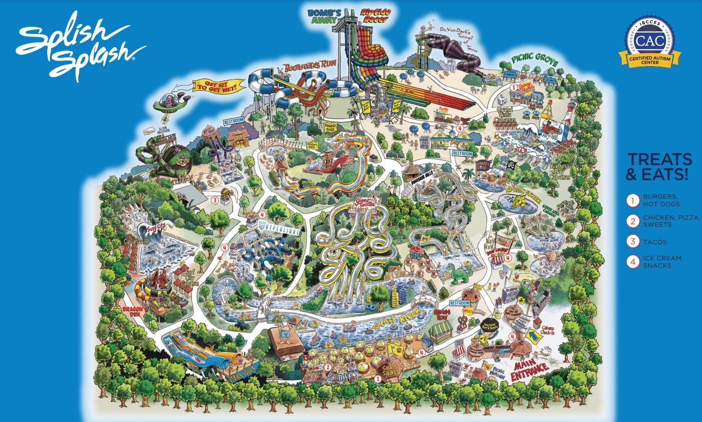 Splish Splash Water Park Map and Brochure (2021 2023