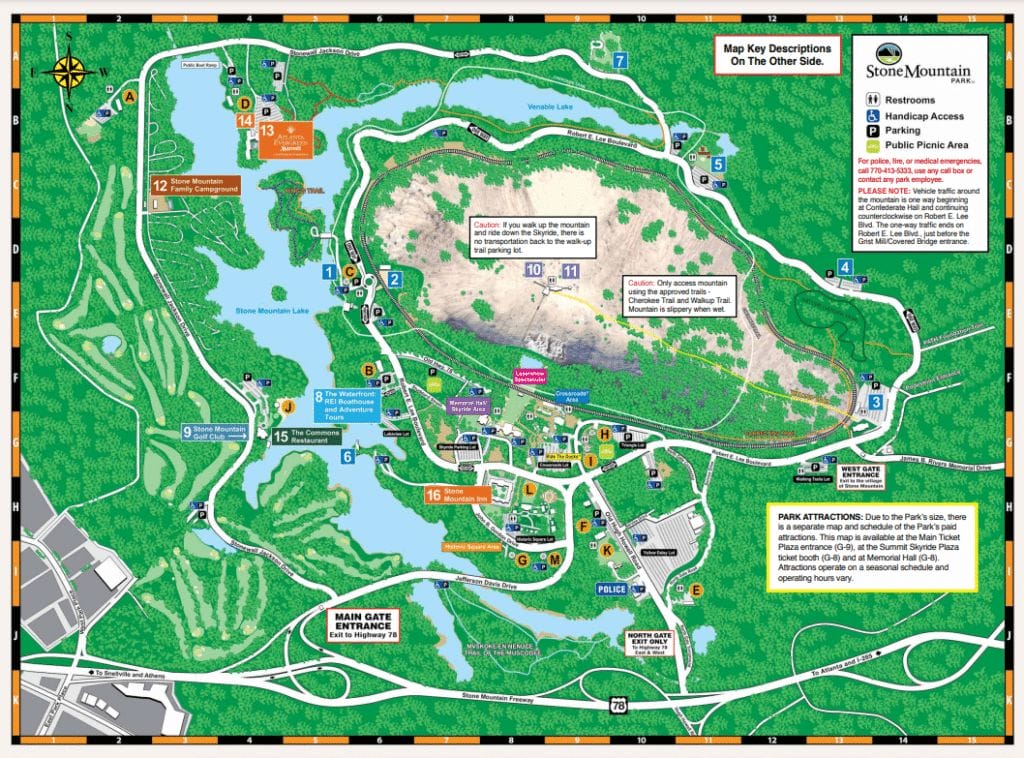 Stone Mountain Park Map and Brochure (2015 - 2023) | ThemeParkBrochures.net