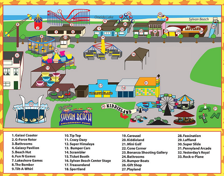 Sylvan Beach Amusement Park Map and Brochure (2022 – 2023)