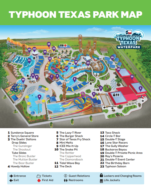 Typhoon Texas Austin Map and Brochure (2016 2023