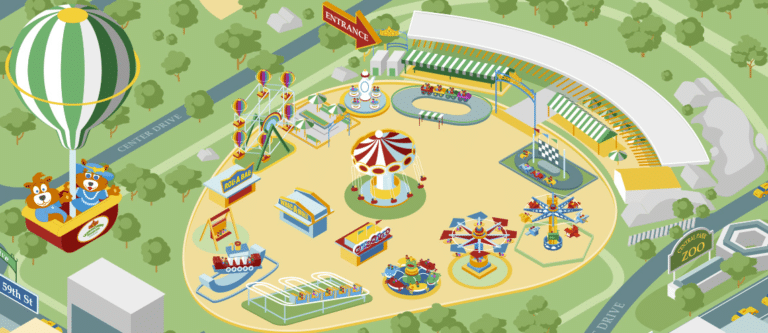 Victorian Gardens Amusement Park Map and Brochure (2017 – 2019)