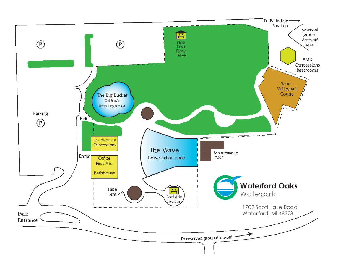 Waterford Oaks Waterpark Map and Brochure (2023)