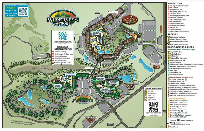 Wilderness Resort Map and Brochure (2022 2023)