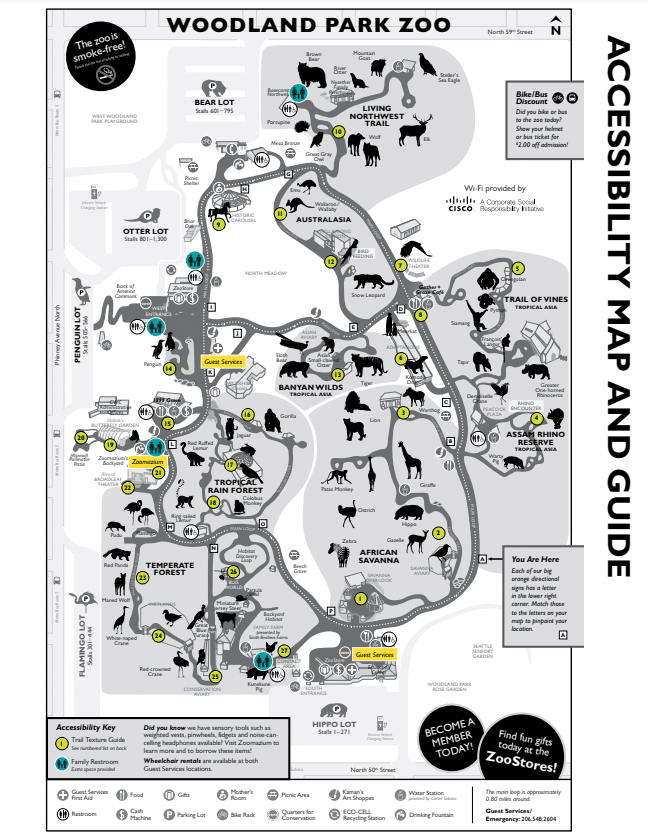 Woodland Park Zoo Map and Brochure (2012 - 2023) | ThemeParkBrochures.net