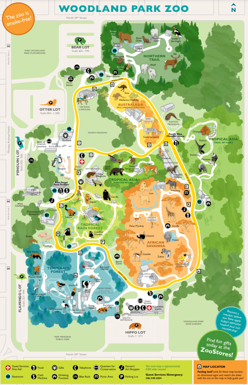 Woodland Park Zoo Map and Brochure (2012 - 2023) | ThemeParkBrochures.net