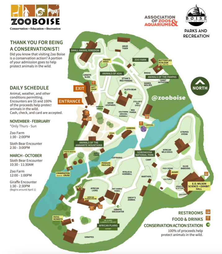 Zoo Boise Map and Brochure (2015 – 2023)