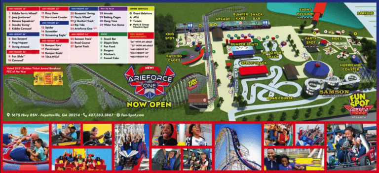 Fun Spot America Atlanta Map and Brochure (2019 – 2023)
