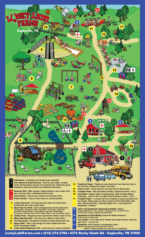 Lucky Ladd Farms Map 2013