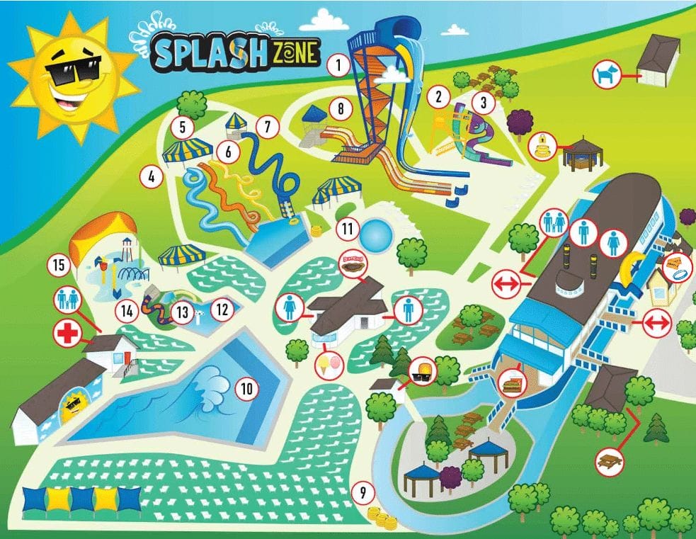 Magic Mountain SplashZone Map and Brochure (2013 2023