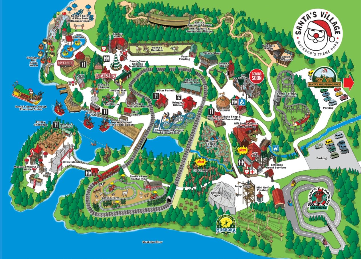 Santa's Village: Muskoka's Theme Park Map and Brochure (2018 - 2023 ...