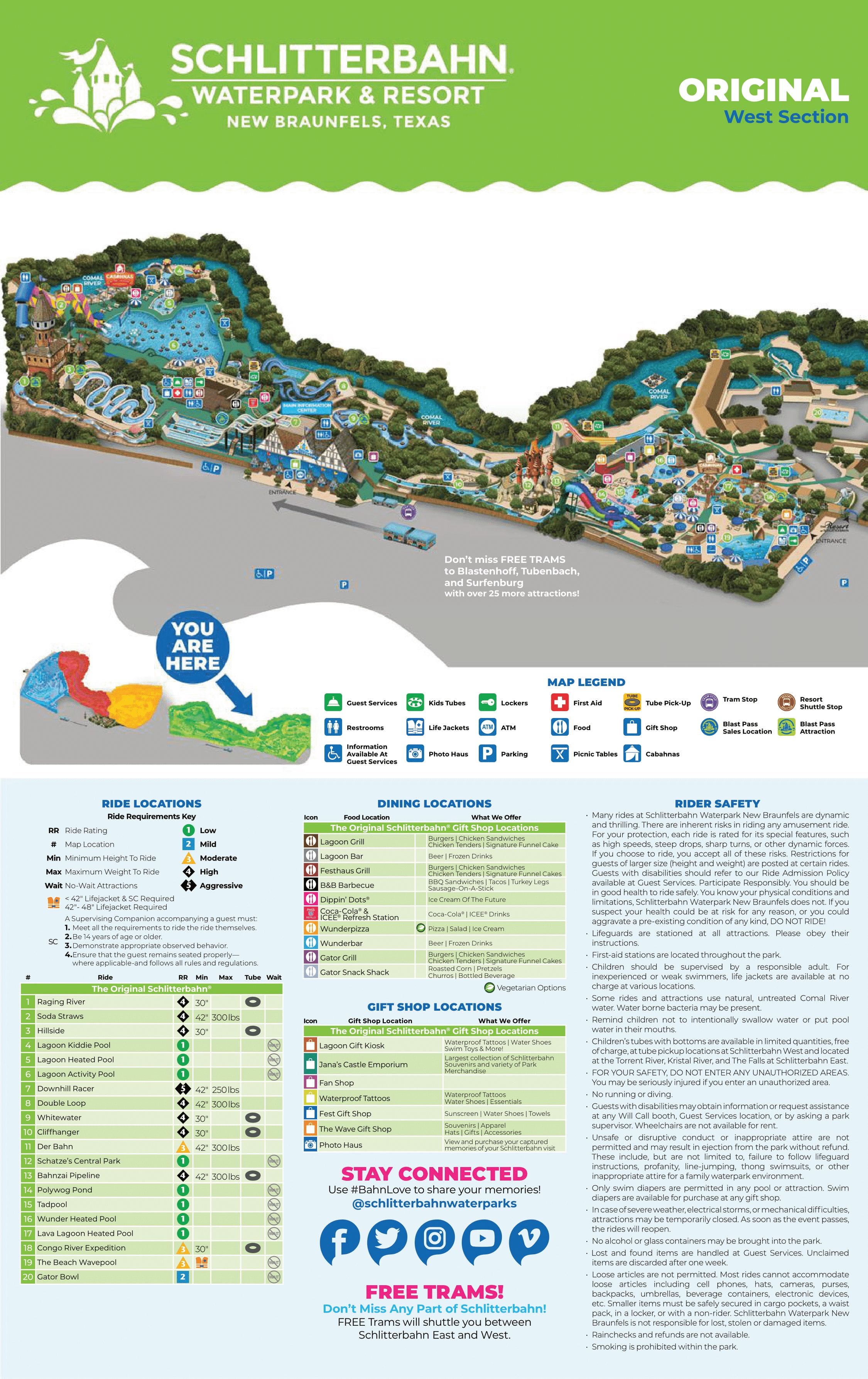 Schlitterbahn Waterpark New Braunfels - Schlitterbahn Waterpark New Braunfels Map 2021 1 