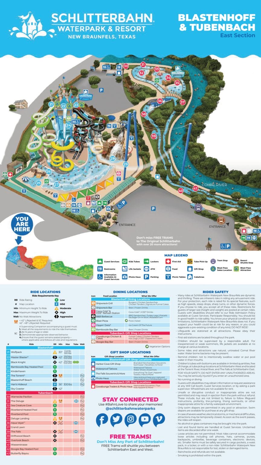 Schlitterbahn Waterpark New Braunfels - Schlitterbahn Waterpark New Braunfels Map 2021 2 864x1536