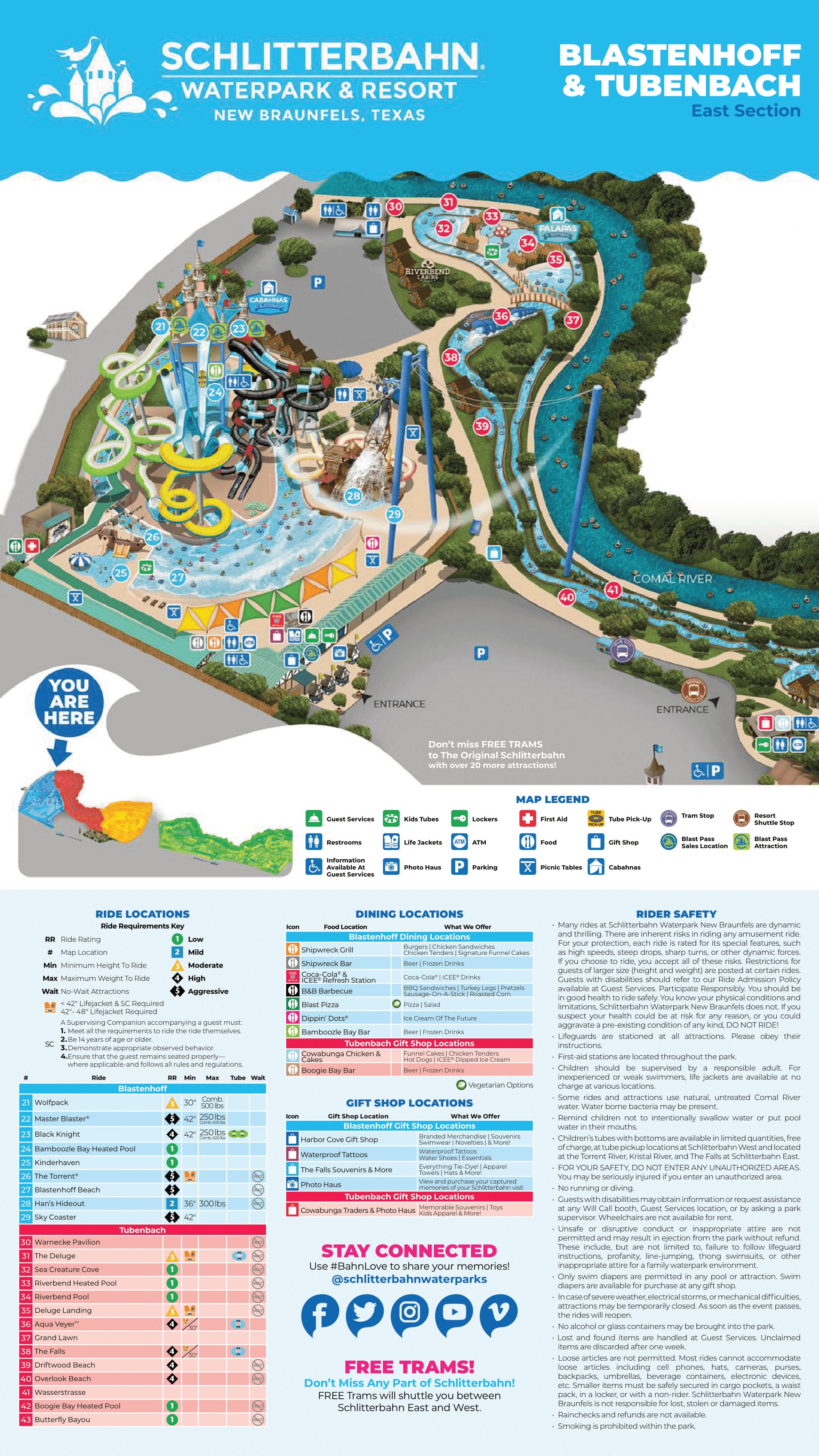 Schlitterbahn Waterpark New Braunfels - Schlitterbahn Waterpark New Braunfels Map 2021 2 