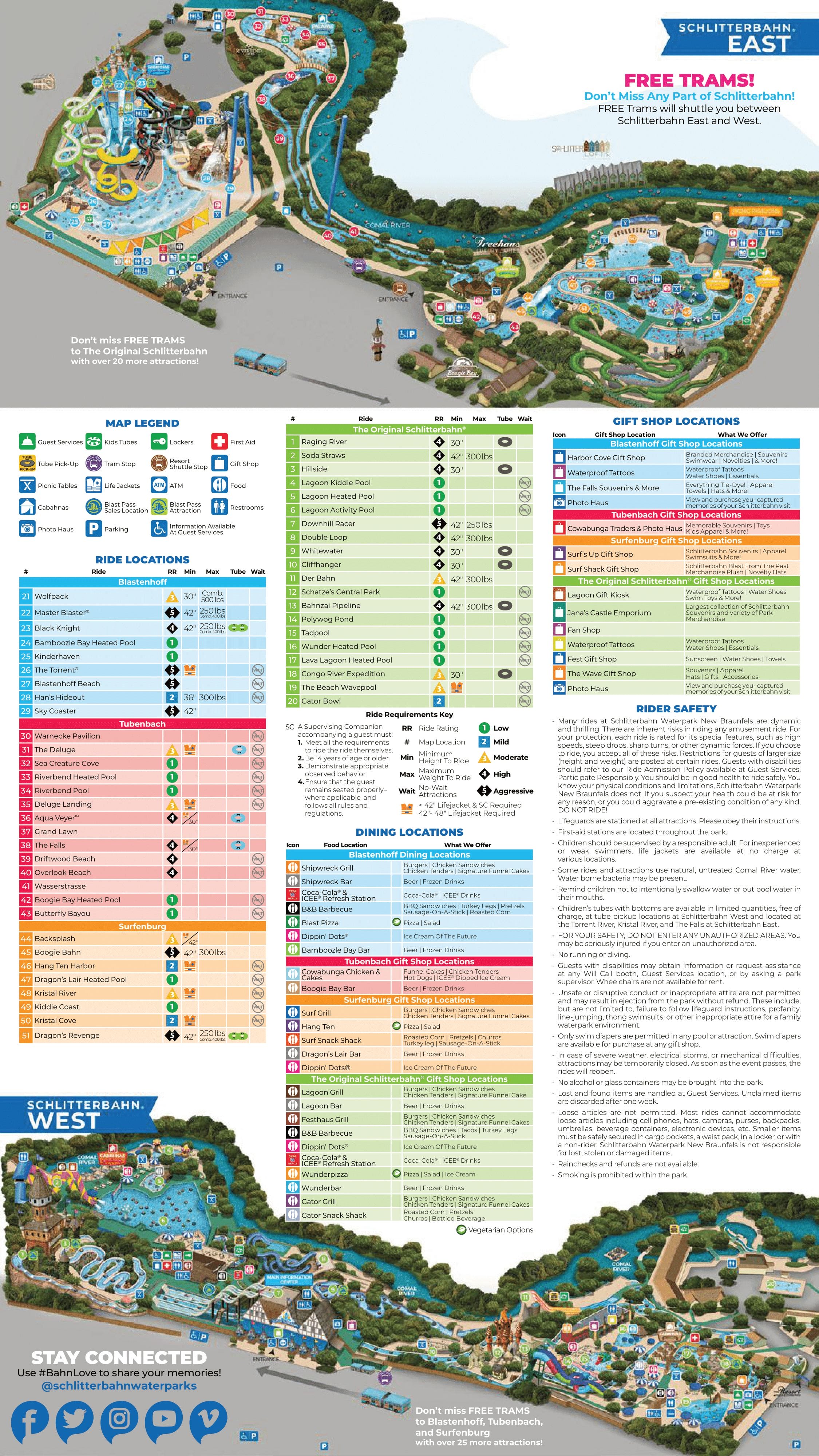 Schlitterbahn Waterpark New Braunfels - Schlitterbahn Waterpark New Braunfels Map 2021 4