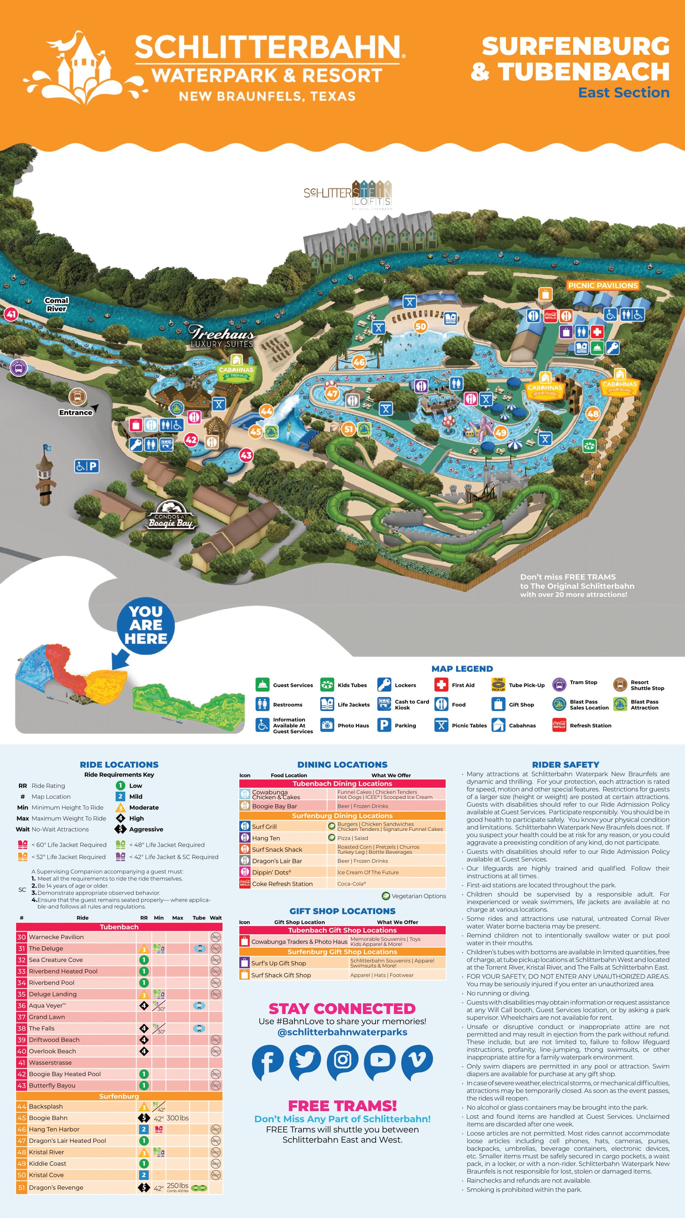 Schlitterbahn Waterpark New Braunfels - Schlitterbahn Waterpark New Braunfels Map 2023 3 