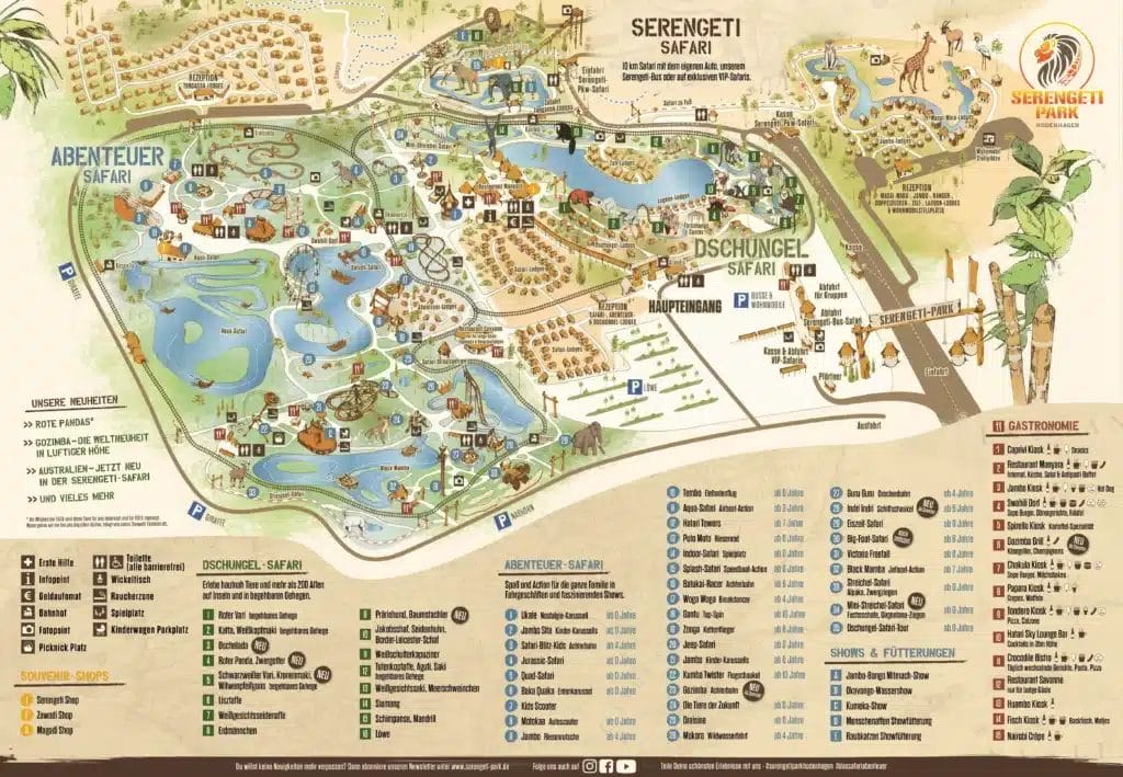 Serengeti Park Hodenhagen Map 2023