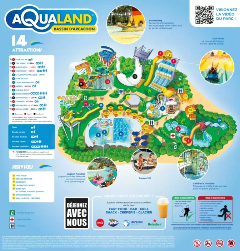 Aqualand Bassin d’Arcachon Map and Brochure (2020 – 2023)