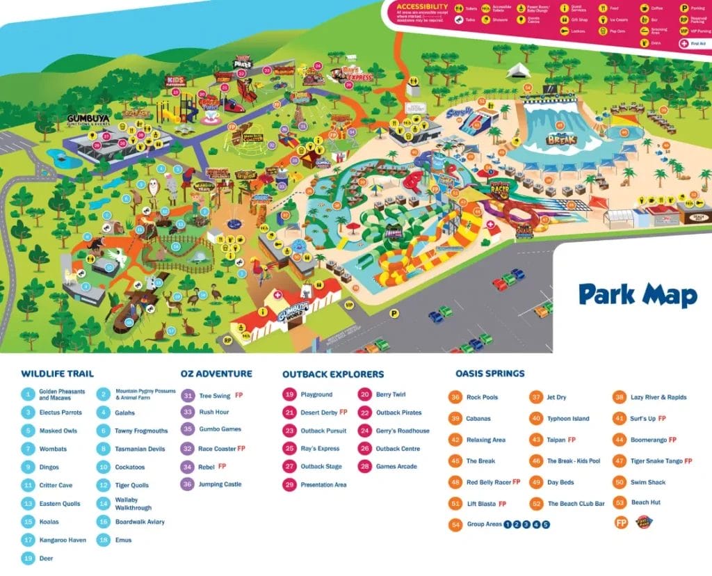 Gumbuya World Theme Park Map and Brochure (2019 - 2023 ...