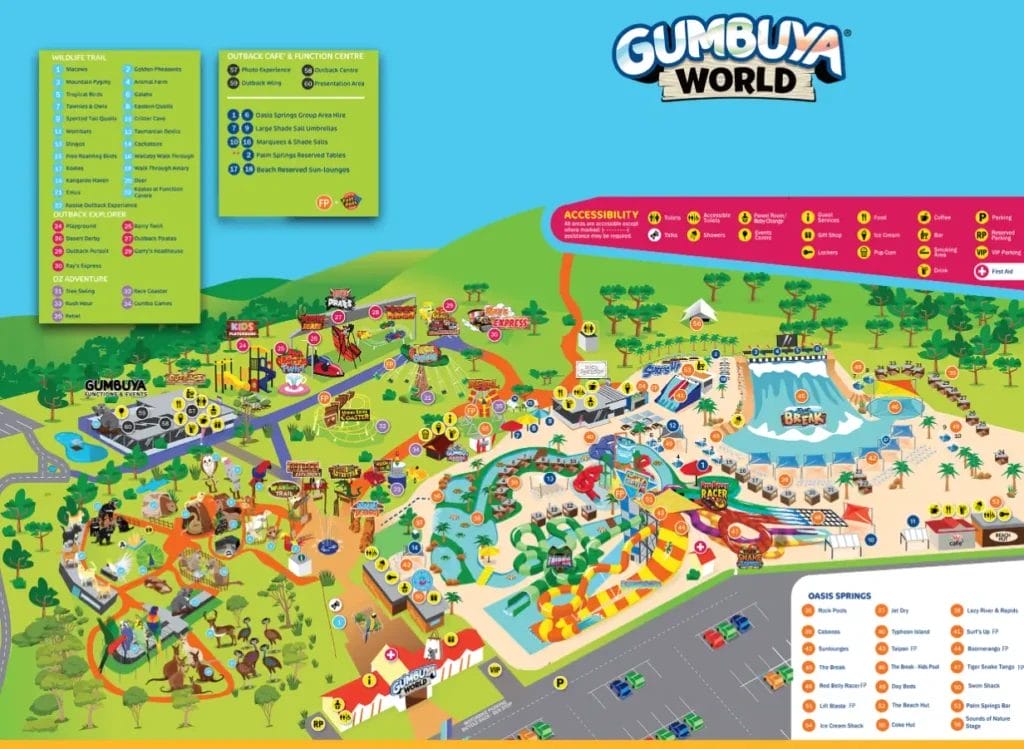 Gumbuya World Theme Park Map and Brochure (2019 - 2023 ...