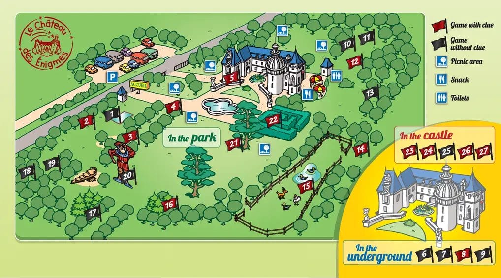 Le Château des Enigmes Map and Brochure (2018 2023