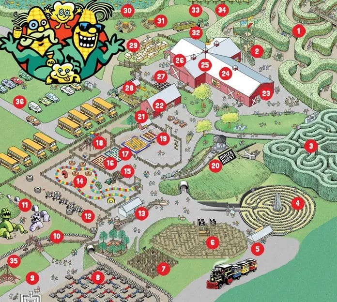 Maize Quest Fun Park Map and Brochure (2018 2023