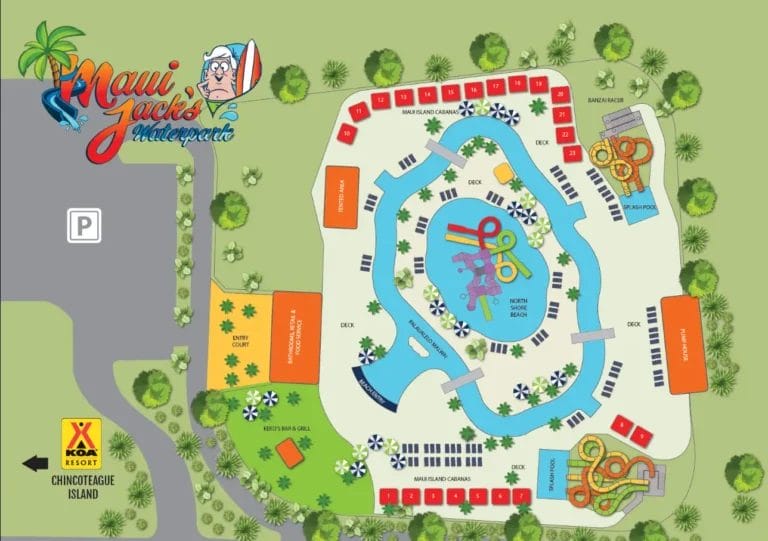 Maui Jack’s Waterpark Map and Brochure (2018 – 2023)