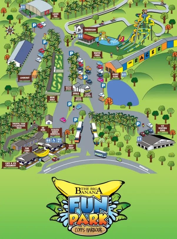 The Big Banana Fun Park Map and Brochure (2023 2024
