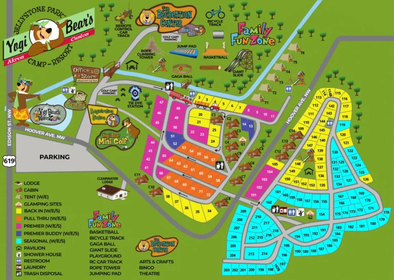 Yogi Bear’s Jellystone Park Camp-Resort: Akron-Canton Map and Brochure (2021 – 2023)