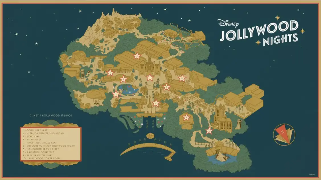 Disney Jollywood Nights Map and Brochure (2022 2023