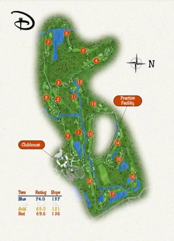 Walt Disney World Golf Map and Brochure (2023 - 2024 ...