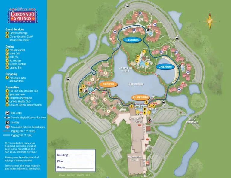 Disney World Coronado Springs Map and Brochure (2008 – 2023)