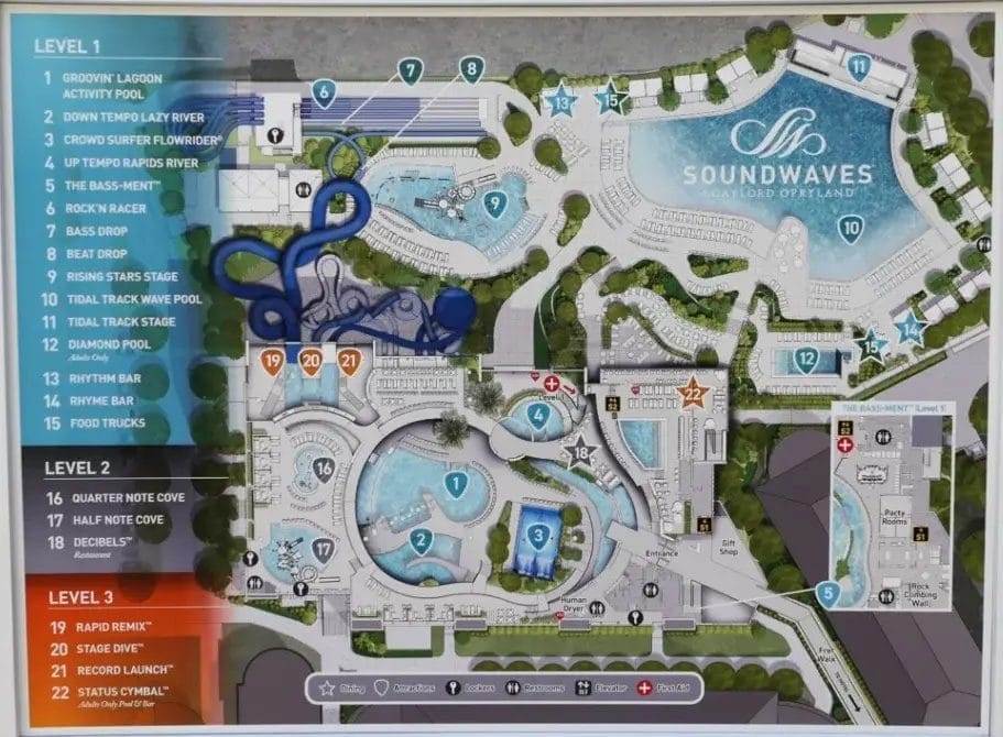 SoundWaves at Gaylord Opryland Map 2023