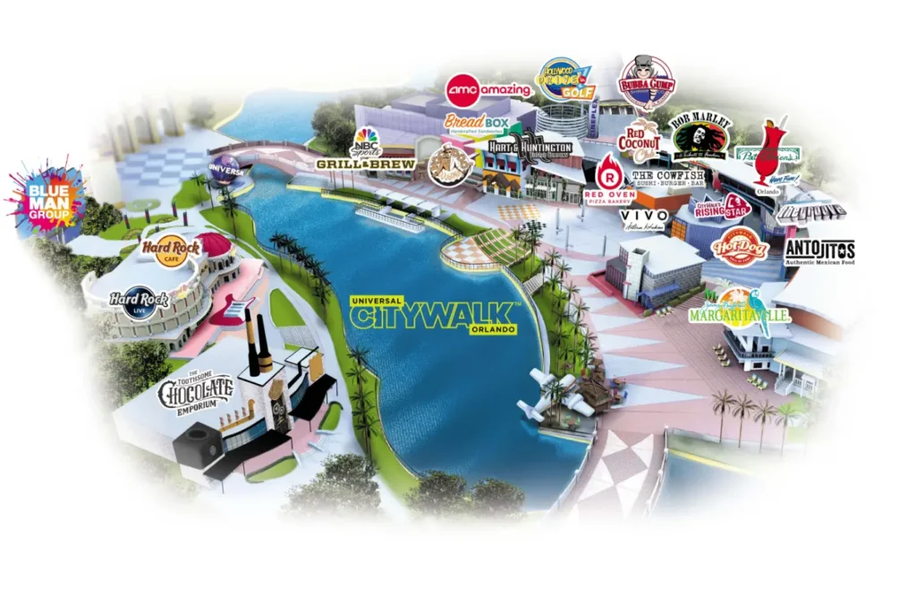 Universal CityWalk Orlando Map 2017