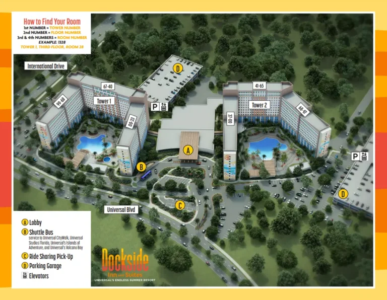 Universal Endless Summer Resort Dockside Inn and Suites Map and Brochure (2020 – 2023)