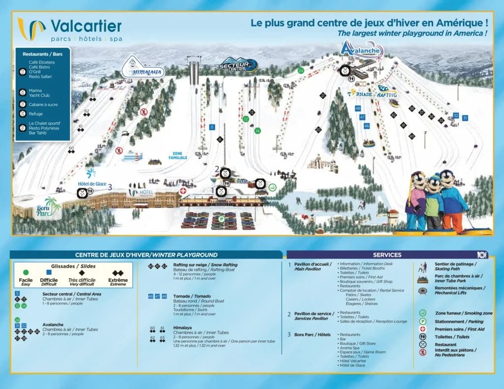 Valcartier Vacation Village Map 2022