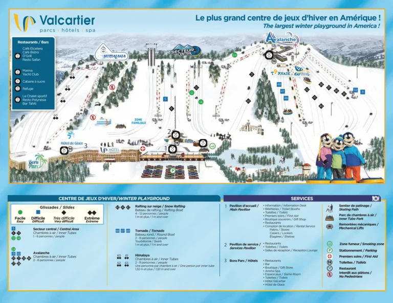 Valcartier Vacation Village Map and Brochure (2021 – 2023)