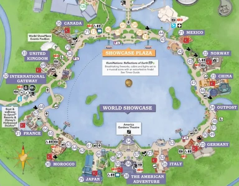 World Showcase Map and Brochure (2018 – 2023)